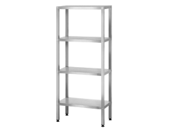 Стеллаж полочный СПЛп PROFI INOX (4 полки сплошные)