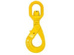 Крюк самозакрывающийся с вертлюгом  для цепных строп Сибталь