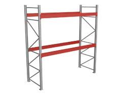 Стеллаж паллетный СТСМ 2500х2700х1000 мм 2 яруса