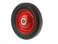 SR1501-20N колесо литое бескамерное для тачек с симметричной ступицей, металлическим ободом и шариковым подшипником, ось 20 мм