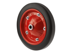 SR2500-20 колесо литое бескамерное для тачек с симметричной ступицей, металлическим ободом и роликовый подшипником, ось 20 мм