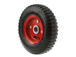 Колесо пневматическое 2.50-4 с несимметричной ступицей, металлическим ободом и шариковым подшипником, ось 20 мм PR 1400-20n (210 мм/100 кг)