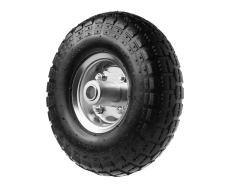 Колесо пневматическое 3.50-4 с несимметричной ступицей, металлическим ободом и шариковым подшипником, ось 20 мм PR 1800-20n (250 мм/180 кг)