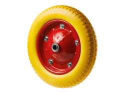 PU 2401-20 колесо пенополиуретановое 3.00-8 с симметричной ступицей, металлическим ободом и шариковым подшипником, ось 20 мм
