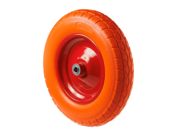 PU 3000-16 колесо пенополиуретановое 4.00-8 с симметричной ступицей, металлическим ободом и шариковым подшипником, ось 16 мм