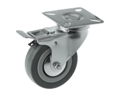 SCgb 93 колесо аппаратное с поворотной площадкой и тормозом и втулкой скольжения