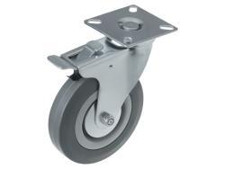 SCgb 55 колесо аппаратное с поворотной площадкой и тормозом и втулкой скольжения