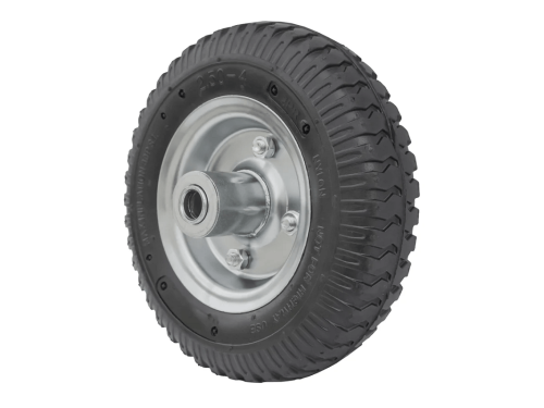 Колесо пневматическое 2.50-4 с несимметричной ступицей, металлическим ободом и шариковым подшипником, ось 16 мм PR 1400-16n (210 мм/100 кг)