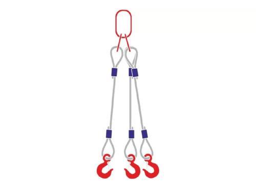 Строп канатный трехветвевой с тремя крюками 3СК