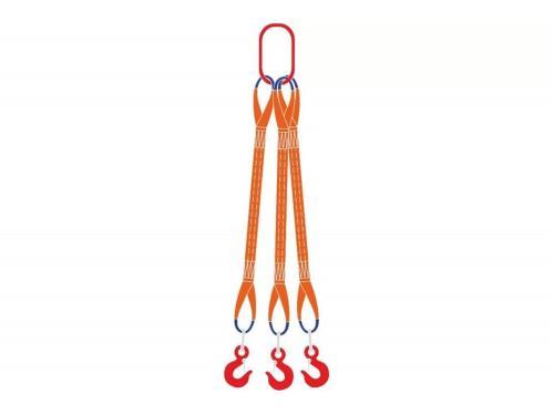 Строп текстильный трехветвевой с тремя крюками 3СТ
