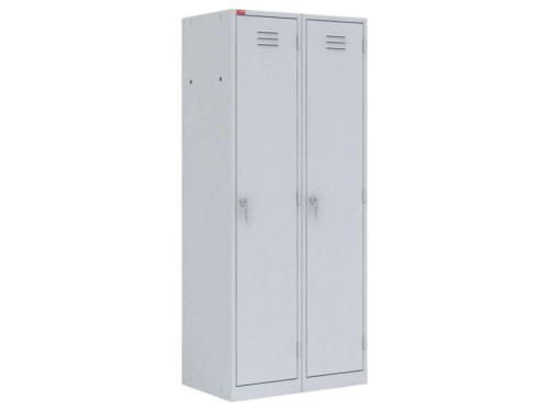 Модульный двухсекционный металлический шкаф для одежды ШРМ-22М