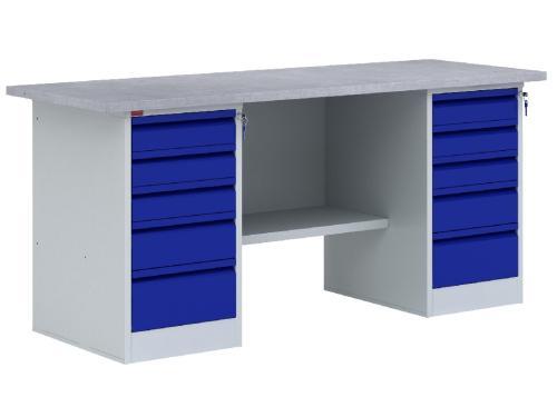 Двухтумбовый металлический верстак ВП-6T/1.9