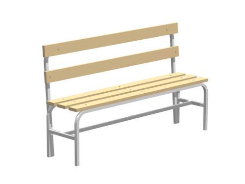 Скамья гардеробная со спинкой Липа