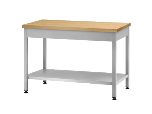 Стол кондитерский СПРп PROFI INOX (полка сплошная/ножка профильная труба)