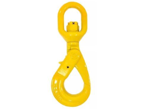 Крюк самозакрывающийся с вертлюгом  для цепных строп Сибталь