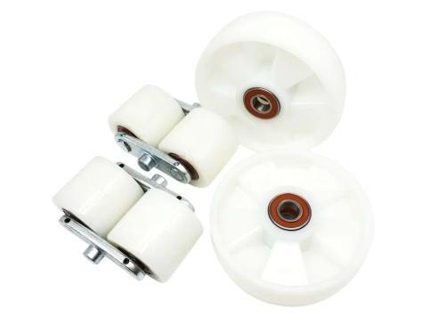 Комплект колес диаметром 200 мм с тандемом роликов 80х70 мм нейлон