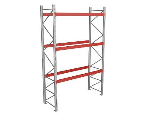 Стеллаж паллетный СТСМ 4000х2700х1000 мм 3 яруса