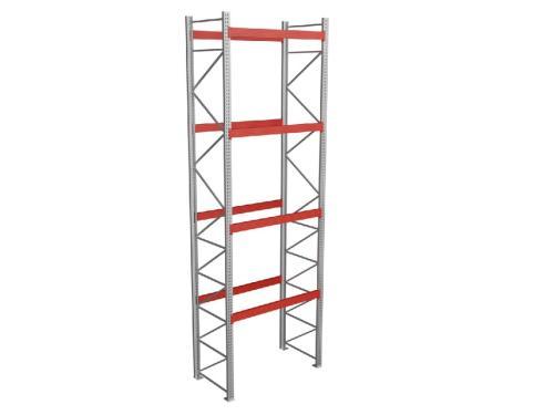 Стеллаж паллетный СТСМ 5000х2250х1000 мм 4 яруса и г/п 6000 кг