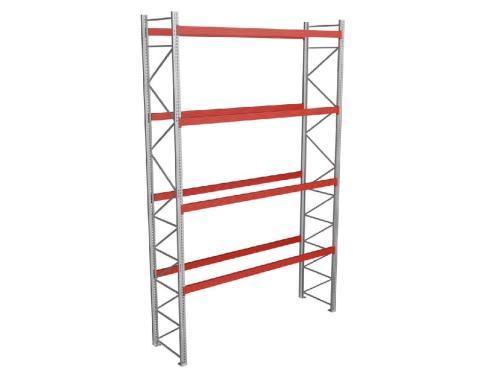 Стеллаж паллетный СТСМ 6500х3600х1000 мм 4 яруса и г/п 12000 кг