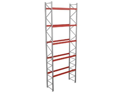 Стеллаж паллетный СТСМ 7500х2700х1000 мм 5 ярусов и г/п 12000 кг