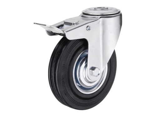 Колесо промышленное под болт М12 и тормозом SChb 55 (125 мм/100 кг)