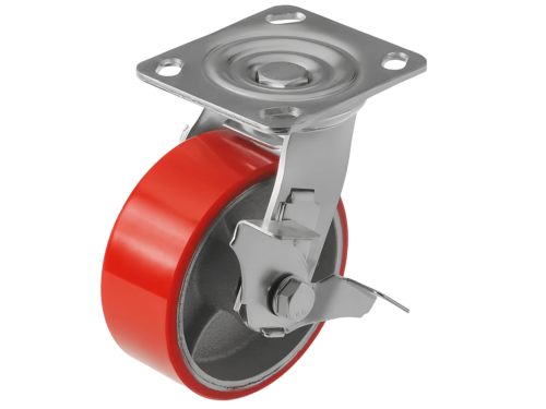 SCPB 55 колесо полиуретановое большегрузное с поворотной площадкой и тормозом