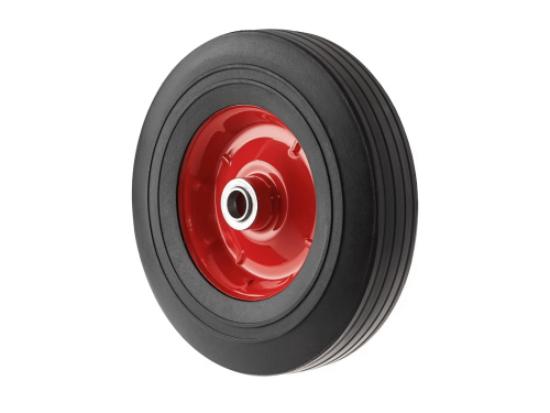 SR1901-20 колесо литое бескамерное для тачек с симметричной ступицей, металлическим ободом и роликовый подшипником, ось 20 мм