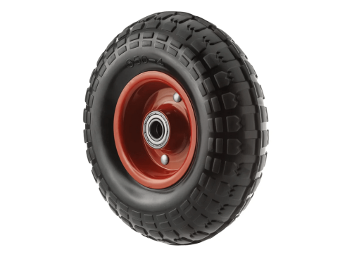 PP 250 колесо литое с протекторной резиной, металлическим ободом и шариковым подшипником, ось 17 мм, без крепления