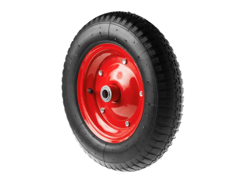 Колесо пневматическое 3.25/3.00-8 с симметричной ступицей, металлическим ободом и шариковым подшипником, ось 20 мм PR 2400-20 (360 мм/180 кг)