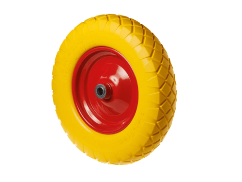 PU 3000-20 колесо пенополиуретановое 4.00-8 с симметричной ступицей, металлическим ободом и шариковым подшипником, ось 20 мм