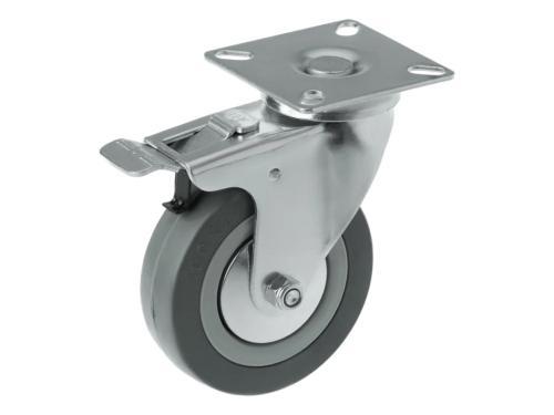 SCgb 42 колесо аппаратное с поворотной площадкой и тормозом и втулкой скольжения