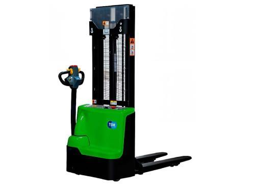 Штабелер самоходный электрический TOR WS15H-3300SC PRO с контролем скорости подъёма и литий-ионной АКБ 1.5т 3.3м