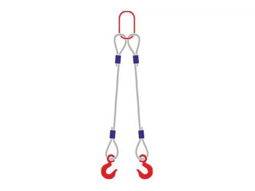 Строп канатный двухветвевой с двумя крюками 2СК