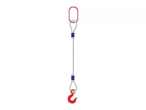 Строп канатный одноветвевой с одним крюком 1СК